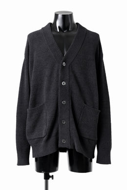 MASTERMIND WORLD LOUNGE CARDIGAN / SOFTY BOA FLEECE (BLACK x CHARCOAL)