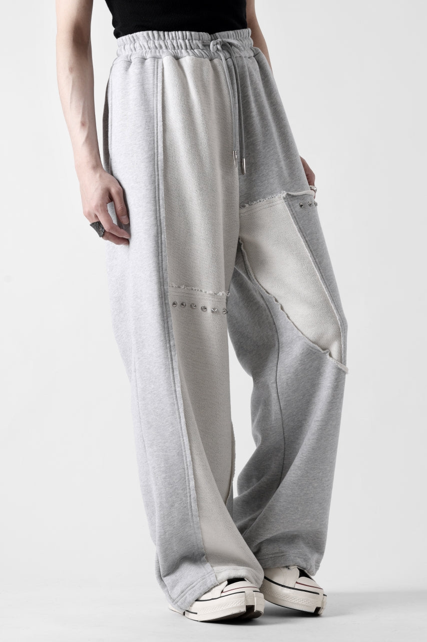 Feng Chen Wang PANELLED STRAIGHT SWEATPANTS (GREY)