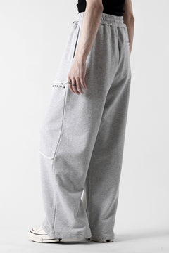 画像をギャラリービューアに読み込む, Feng Chen Wang PANELLED STRAIGHT SWEATPANTS (GREY)