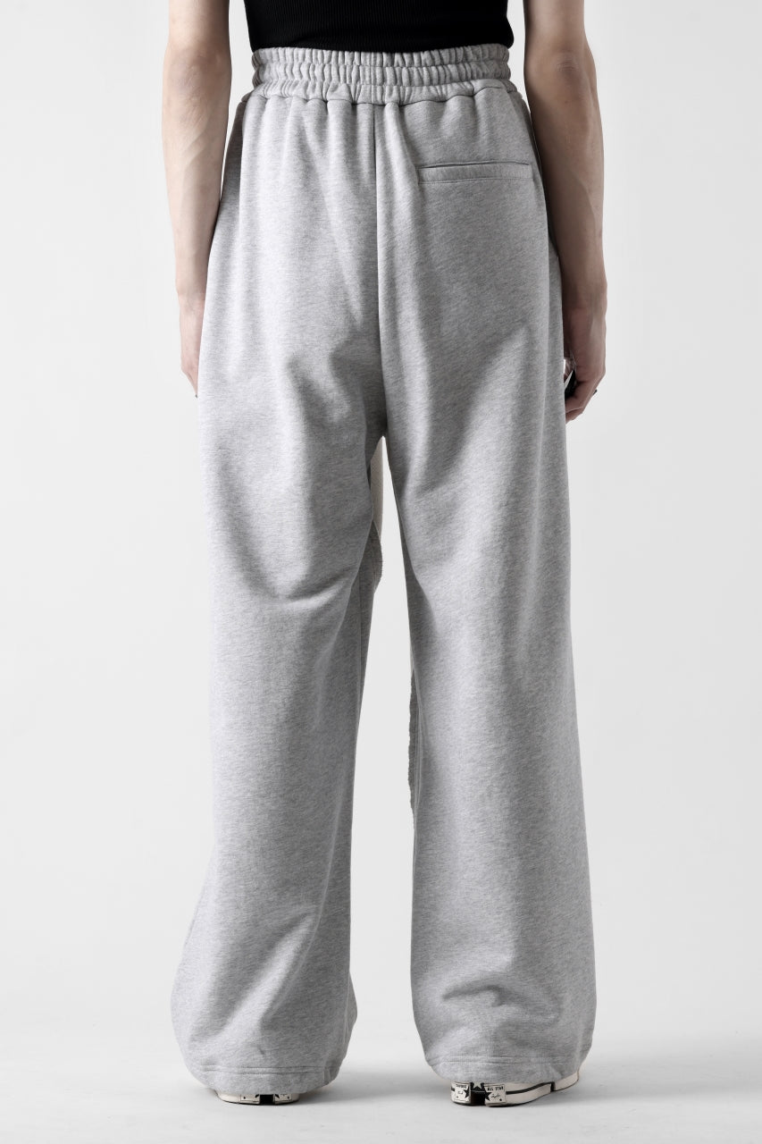 Feng Chen Wang PANELLED STRAIGHT SWEATPANTS (GREY)