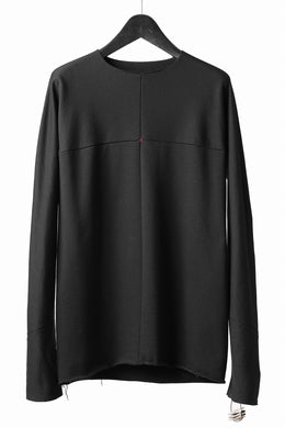 m.a+ cotton cashmere one piece long sleeve tops / T211D/JCKM (BLACK)