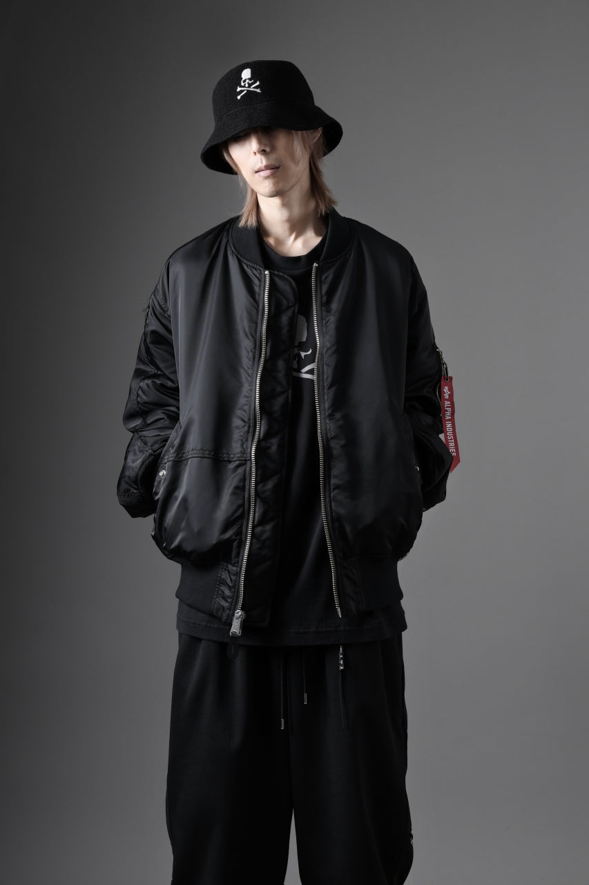 MASTERMIND WORLD x ALPHA INDUSTRIES REVERSIBLE MA-1 JACKET (BLACK)