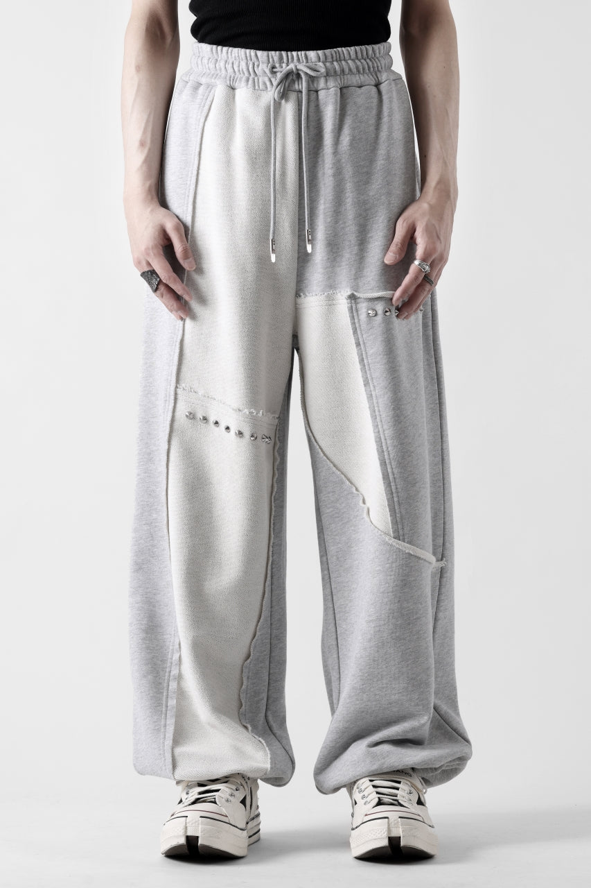 Feng Chen Wang PANELLED STRAIGHT SWEATPANTS (GREY)