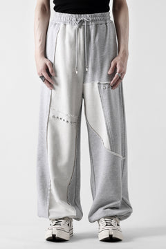 画像をギャラリービューアに読み込む, Feng Chen Wang PANELLED STRAIGHT SWEATPANTS (GREY)