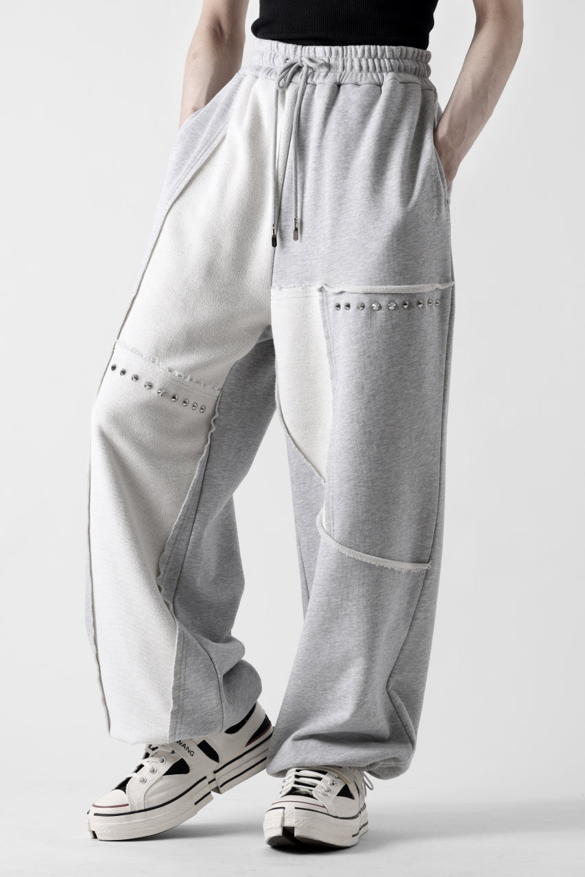 Feng Chen Wang PANELLED STRAIGHT SWEATPANTS (GREY)