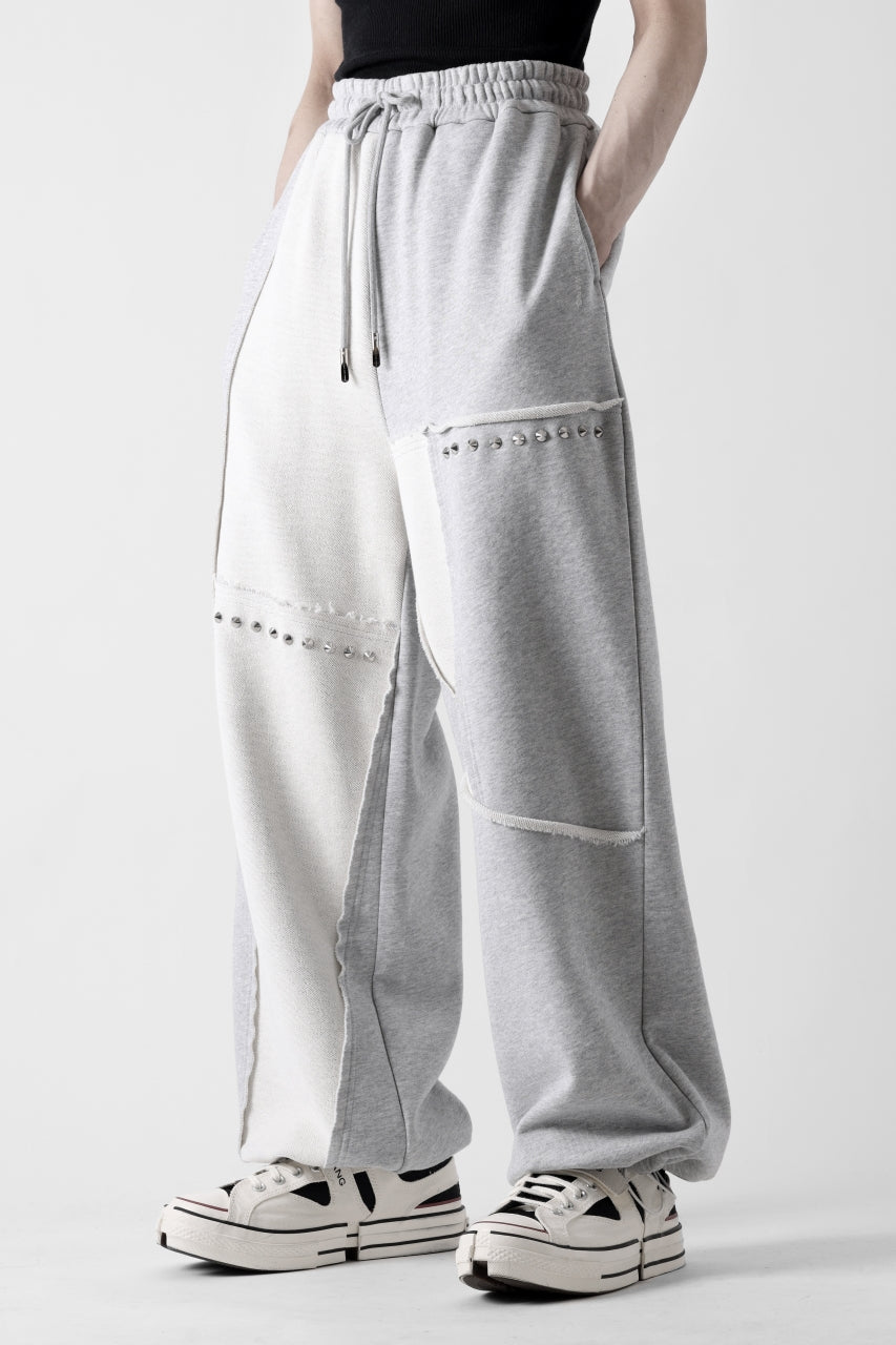 Feng Chen Wang PANELLED STRAIGHT SWEATPANTS (GREY)