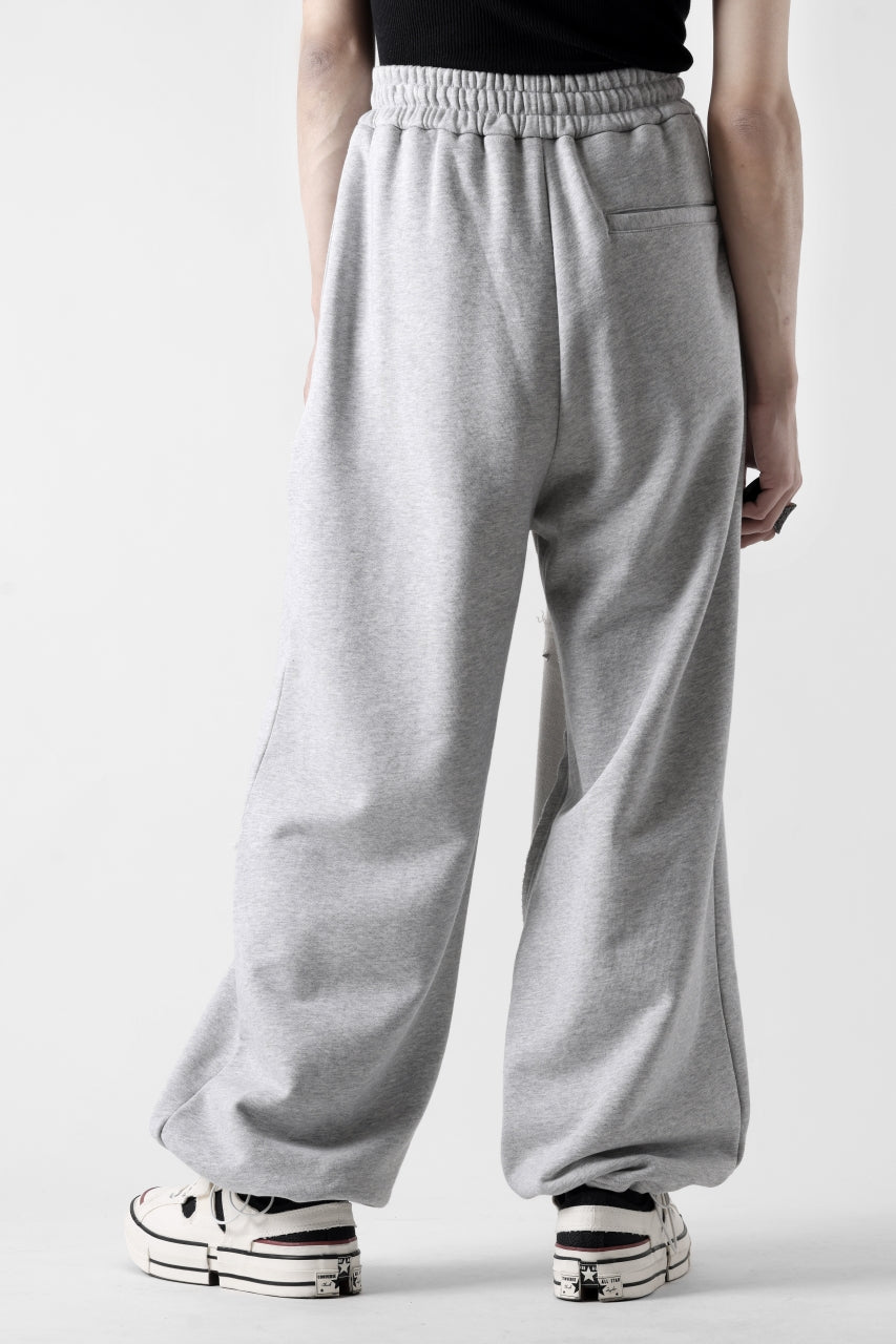 Feng Chen Wang PANELLED STRAIGHT SWEATPANTS (GREY)