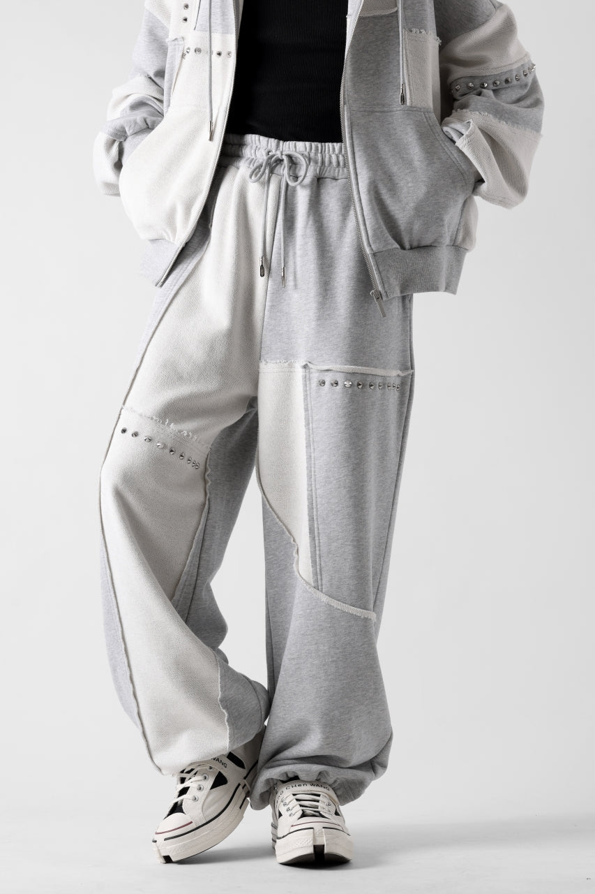 Feng Chen Wang PANELLED STRAIGHT SWEATPANTS (GREY)