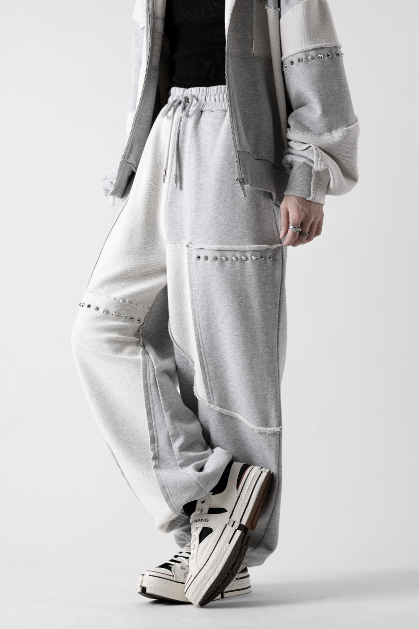 Feng Chen Wang PANELLED STRAIGHT SWEATPANTS (GREY)