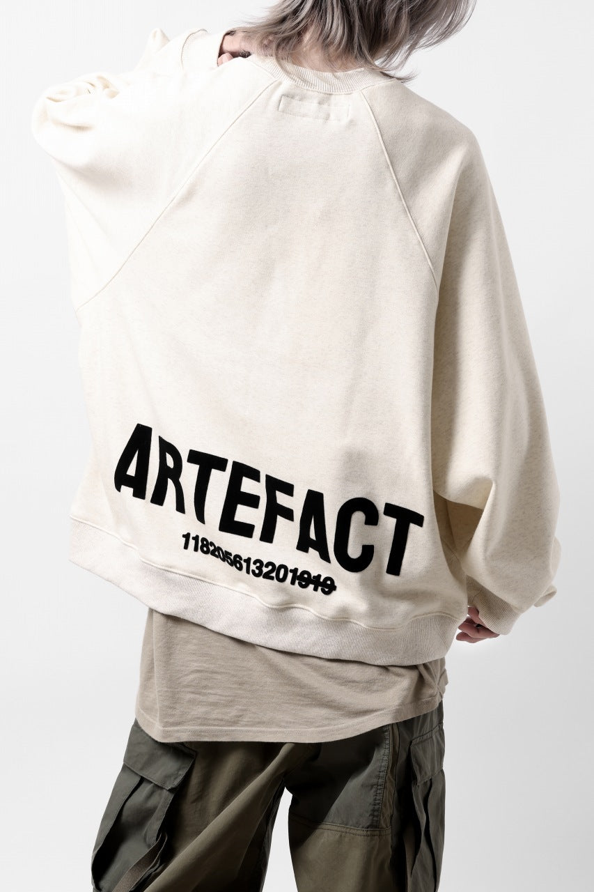 A.F ARTEFACT BOMBERHEAT® BACK LOGO DOLMAN TOPS (CREAM)