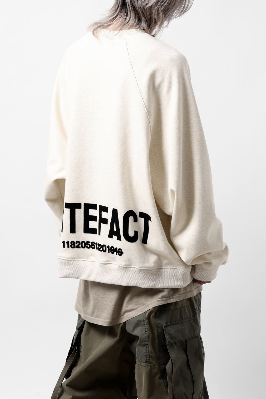 A.F ARTEFACT BOMBERHEAT® BACK LOGO DOLMAN TOPS (CREAM)