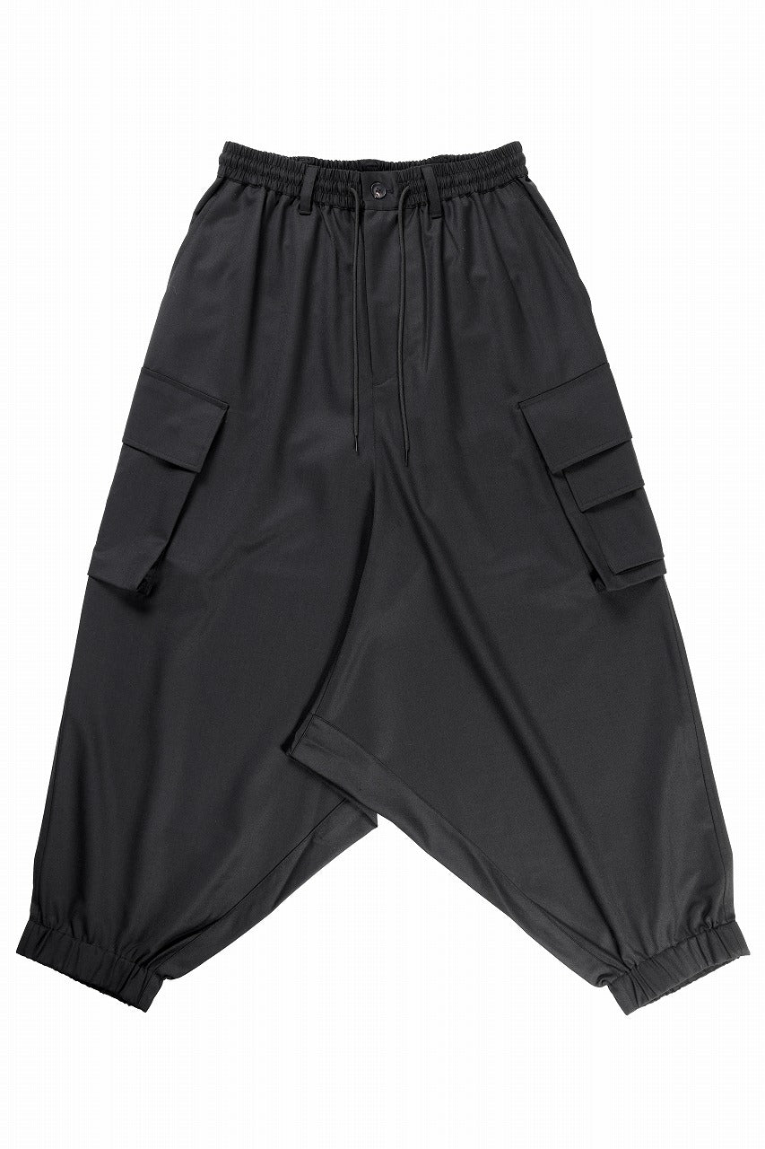 画像をギャラリービューアに読み込む, Y-3 Yohji Yamamoto REFINED WOOL SAROUEL CARGO PANTS (BLACK)