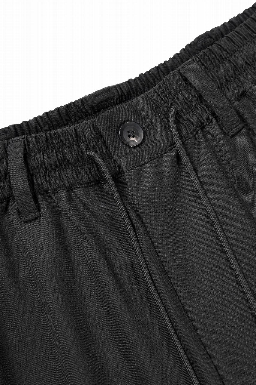 Y-3 Yohji Yamamoto REFINED WOOL SAROUEL CARGO PANTS (BLACK)