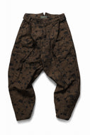 Aleksandr Manamis exclusive BUTTON LEG LOOSE PANT (BLACK / BROWN)