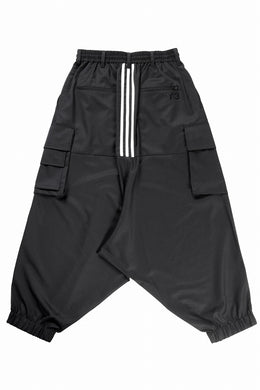 Y-3 Yohji Yamamoto REFINED WOOL SARROUEL CARGO PANTS (BLACK)