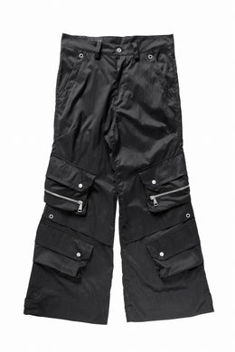 A.F ARTEFACT NYLON CARGO BAGGY PANTS (BLACK)