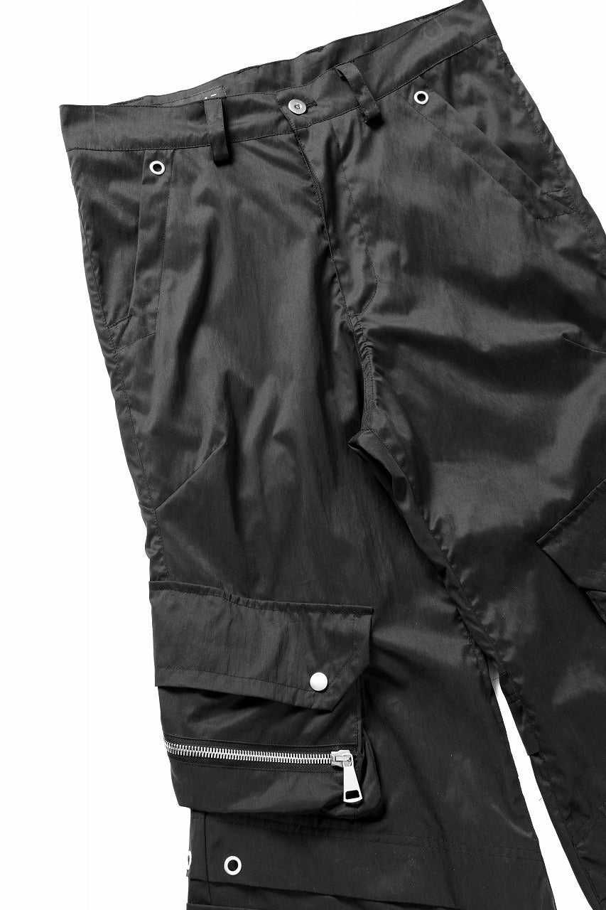 A.F ARTEFACT NYLON CARGO BAGGY PANTS (BLACK)