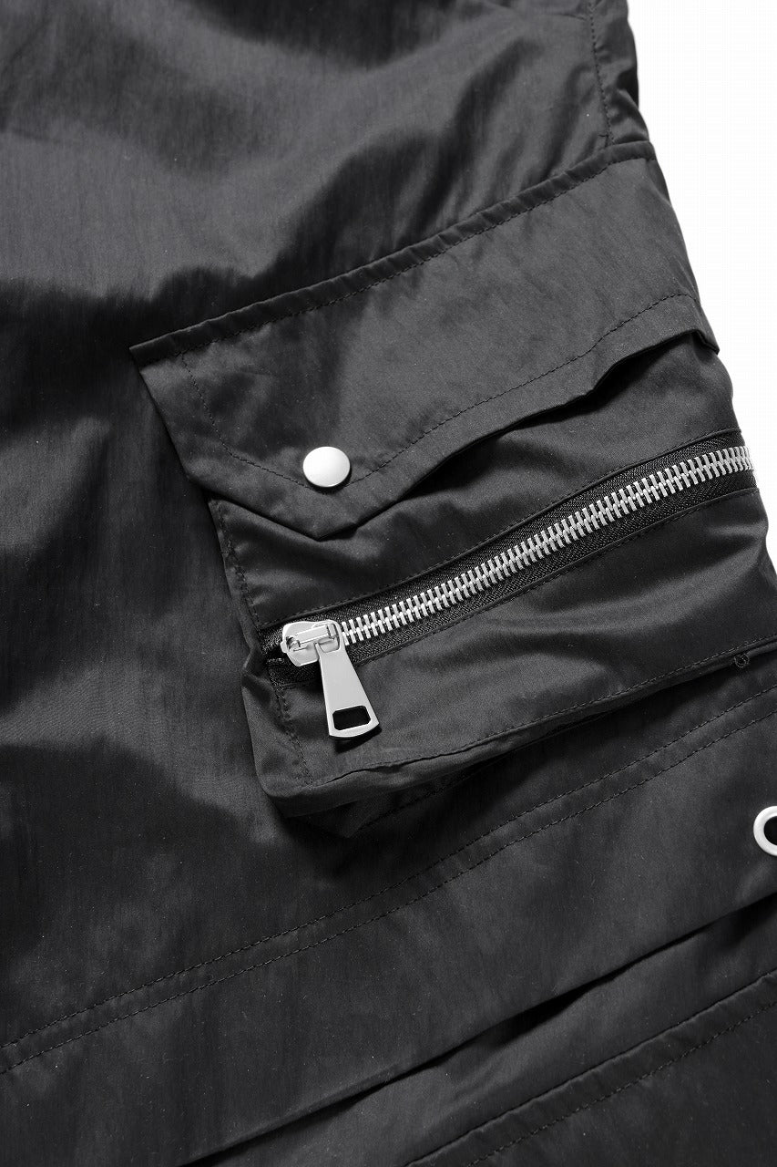 A.F ARTEFACT NYLON CARGO BAGGY PANTS (BLACK)