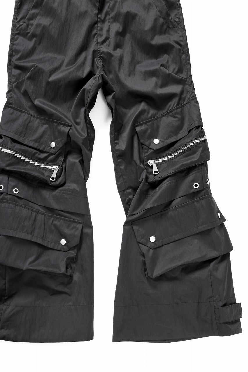 A.F ARTEFACT NYLON CARGO BAGGY PANTS (BLACK)