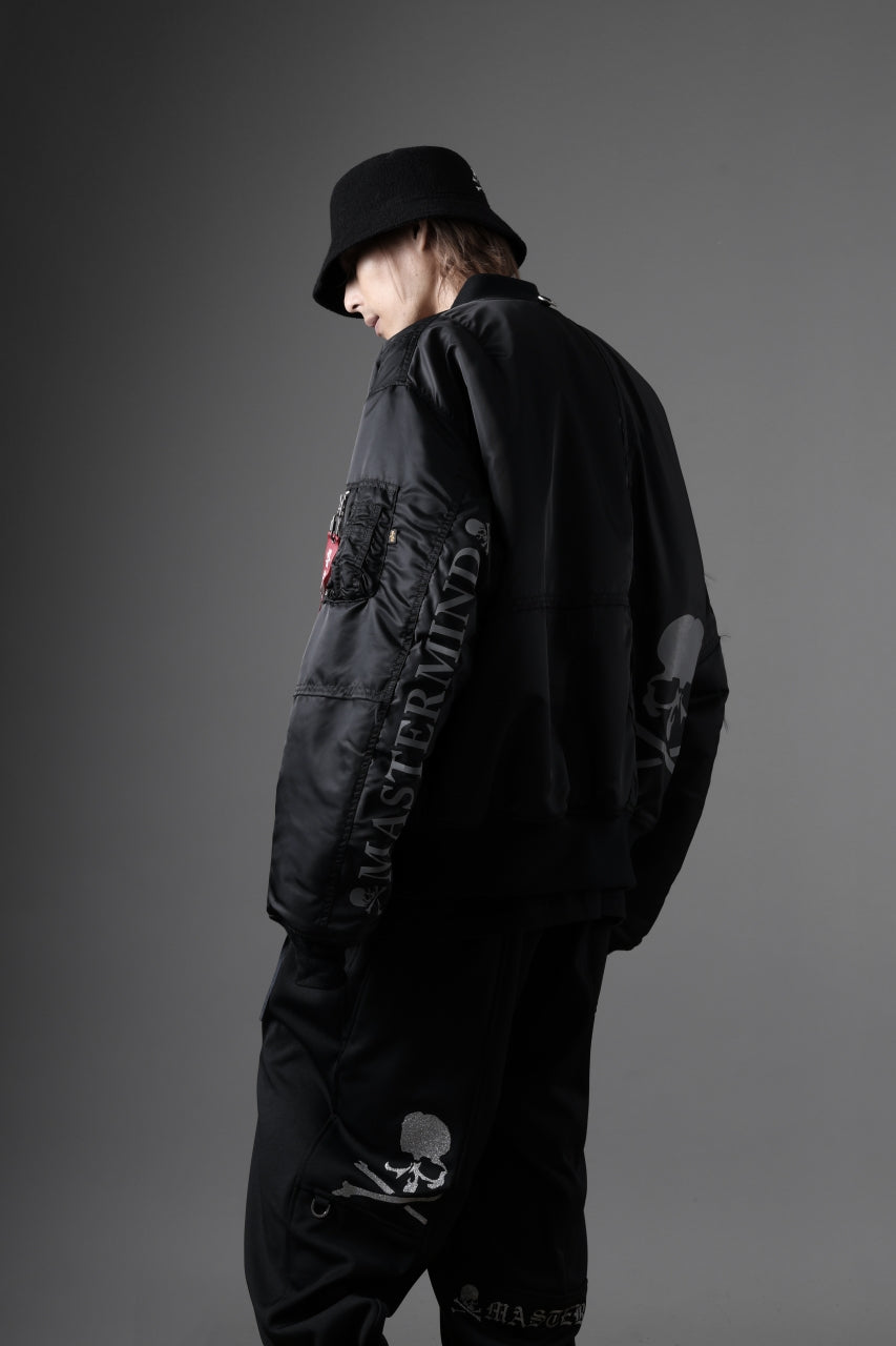 MASTERMIND WORLD x ALPHA INDUSTRIES REVERSIBLE MA-1 JACKET (BLACK)