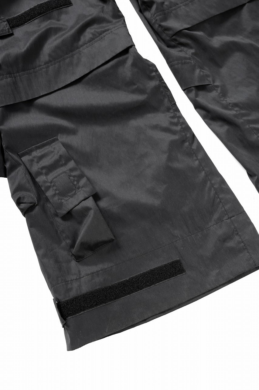 A.F ARTEFACT NYLON CARGO BAGGY PANTS (BLACK)