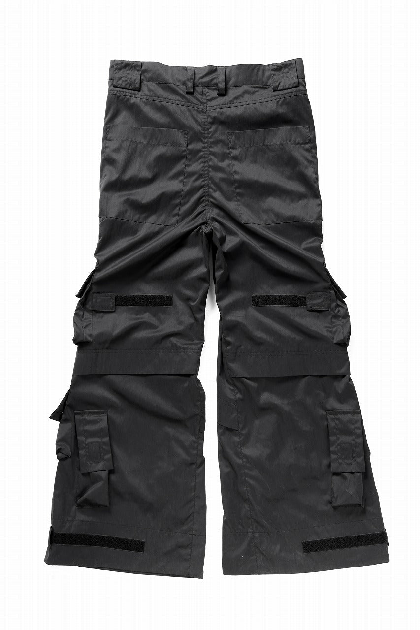 A.F ARTEFACT NYLON CARGO BAGGY PANTS (BLACK)