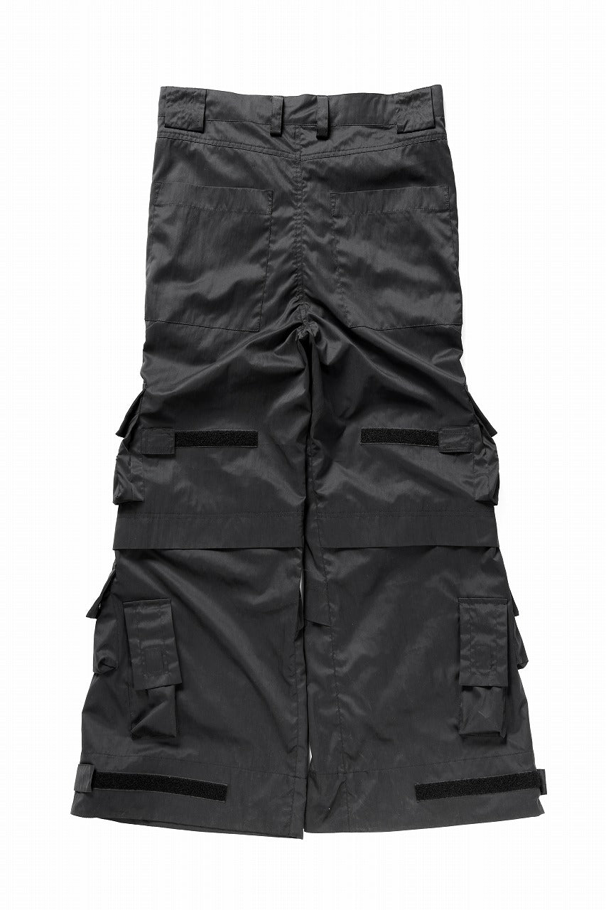 画像をギャラリービューアに読み込む, A.F ARTEFACT NYLON CARGO BAGGY PANTS (BLACK)