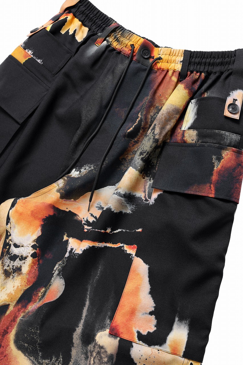 画像をギャラリービューアに読み込む, Y-3 Yohji Yamamoto AOP SPORT UNIFORM CARGO PANTS (BLACK + MULTI)