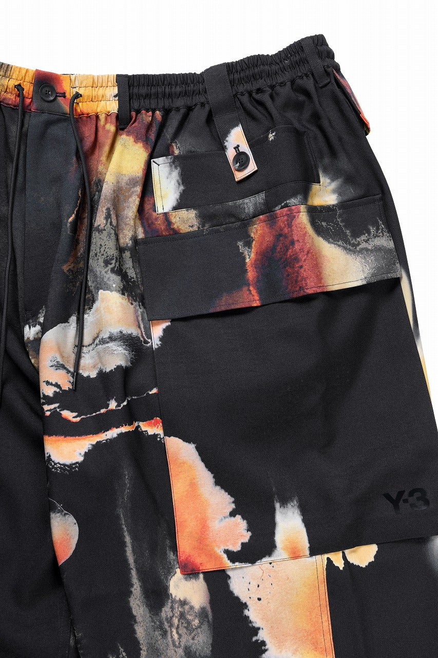 画像をギャラリービューアに読み込む, Y-3 Yohji Yamamoto AOP SPORT UNIFORM CARGO PANTS (BLACK + MULTI)