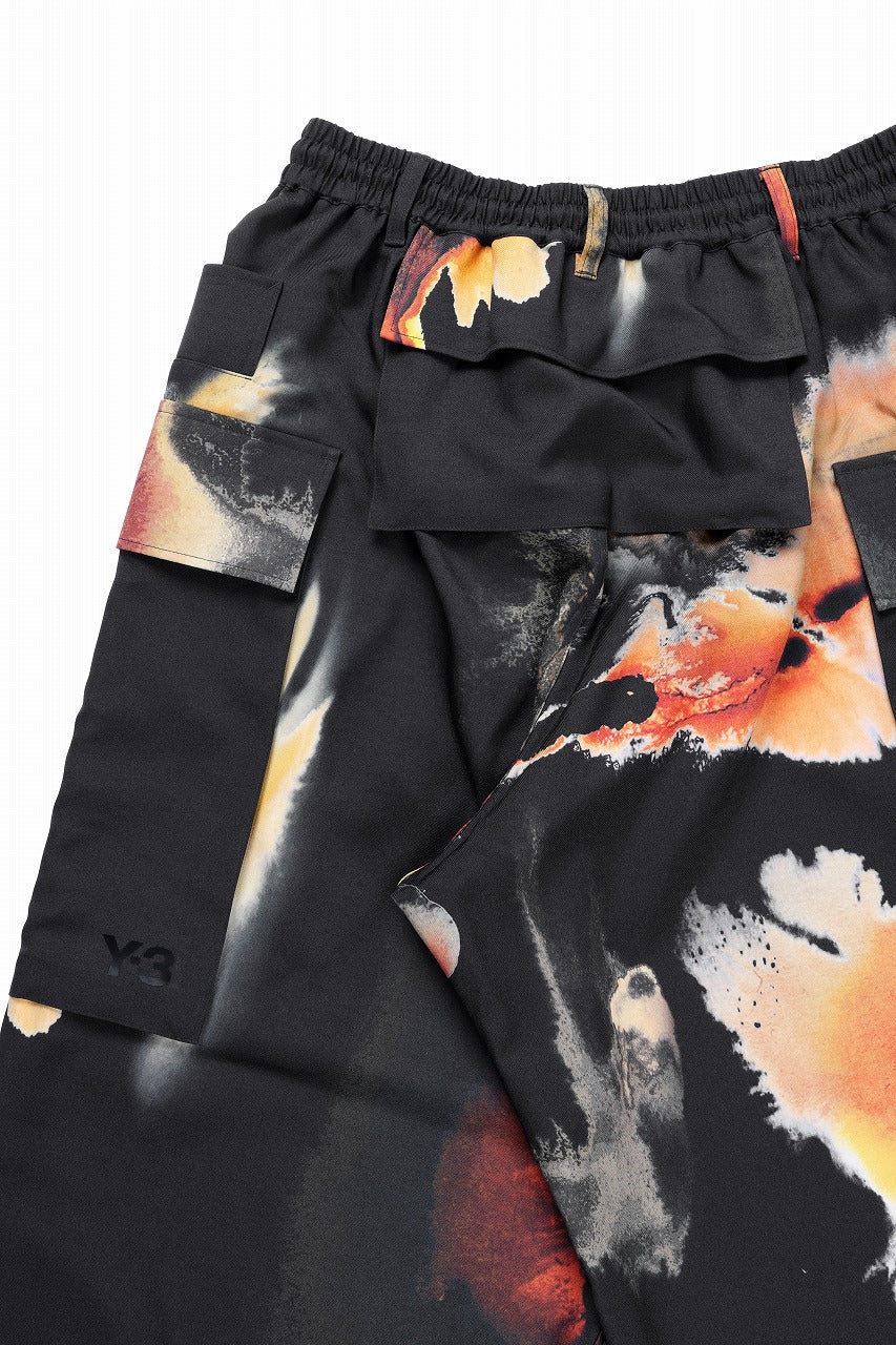 画像をギャラリービューアに読み込む, Y-3 Yohji Yamamoto AOP SPORT UNIFORM CARGO PANTS (BLACK + MULTI)