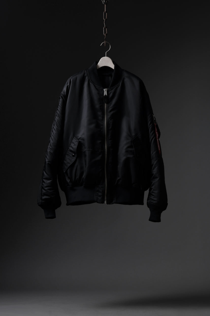 MASTERMIND WORLD x ALPHA INDUSTRIES REVERSIBLE MA-1 JACKET (BLACK)