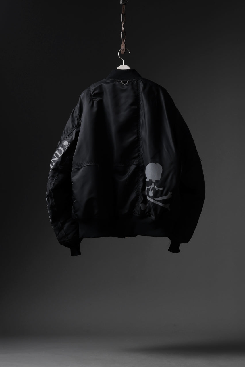 MASTERMIND WORLD x ALPHA INDUSTRIES REVERSIBLE MA-1 JACKET (BLACK)