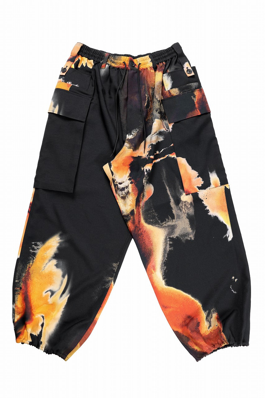 画像をギャラリービューアに読み込む, Y-3 Yohji Yamamoto AOP SPORT UNIFORM CARGO PANTS (BLACK + MULTI)