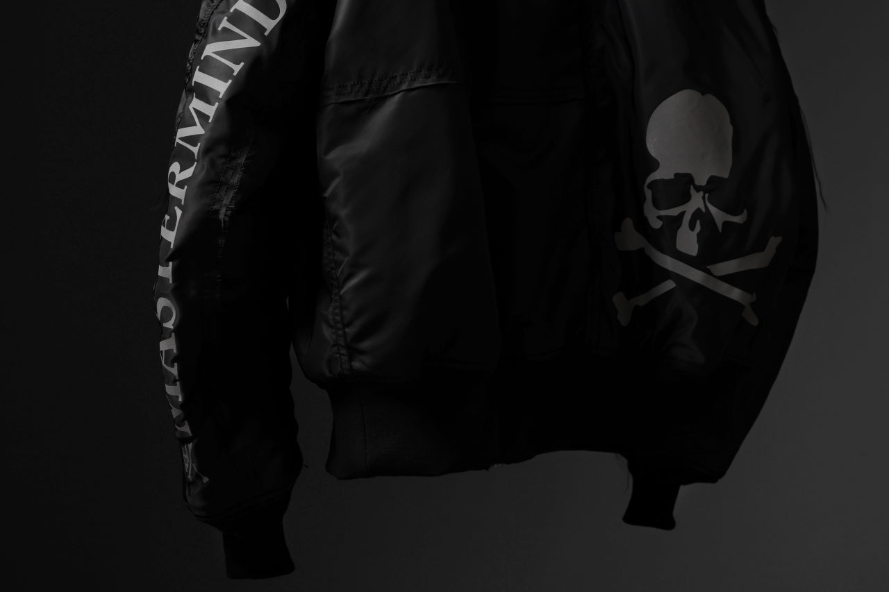 MASTERMIND WORLD x ALPHA INDUSTRIES REVERSIBLE MA-1 JACKET (BLACK)