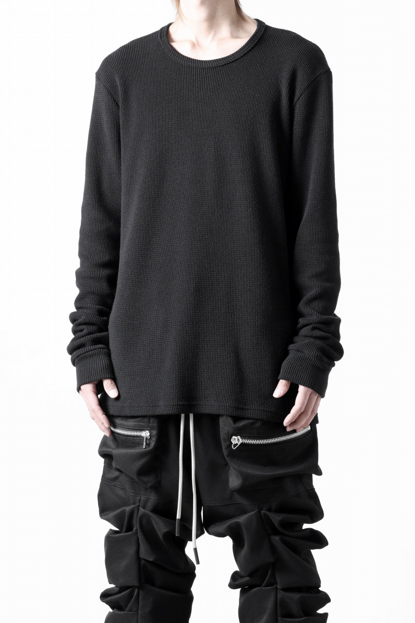 A.F ARTEFACT exclusive REGULAR FIT TOP / RIB KNIT JERSEY (BLACK)