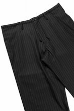 画像をギャラリービューアに読み込む, Y&#39;s for men WIDE-LEG DRAWSTRING PANTS / STRIPED SERGE (BLACK)