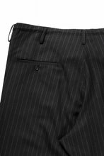 画像をギャラリービューアに読み込む, Y&#39;s for men WIDE-LEG DRAWSTRING PANTS / STRIPED SERGE (BLACK)
