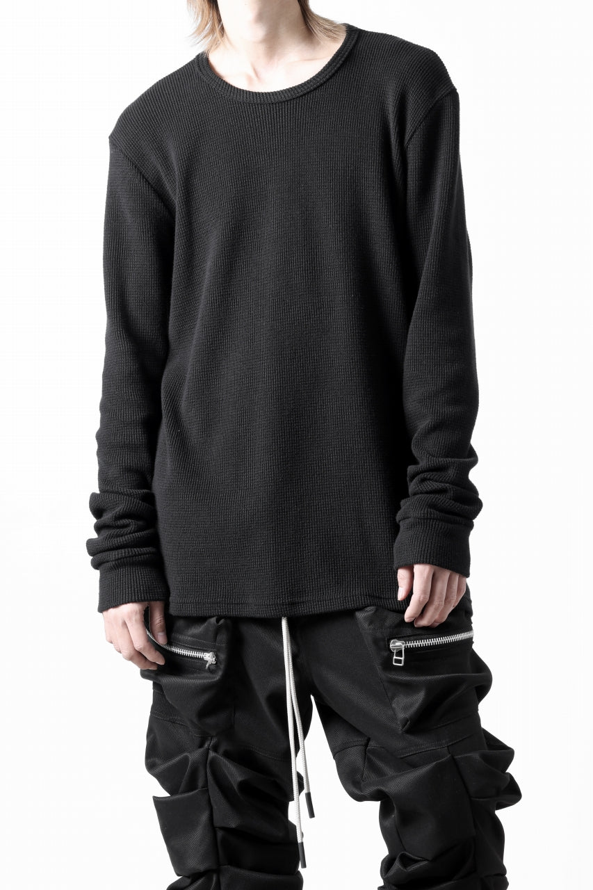 A.F ARTEFACT exclusive REGULAR FIT TOP / RIB KNIT JERSEY (BLACK)