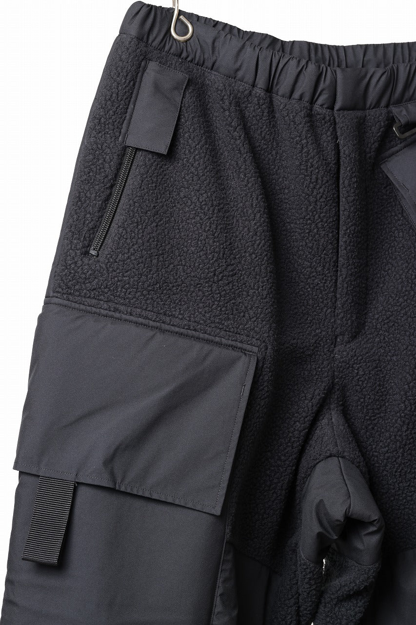 D-VEC x ALMOSTBLACK POLARTEC COAST GUARD TROUSERS / WINDSTOPPER BY GORE-TEX LABS 3L (BLACK)