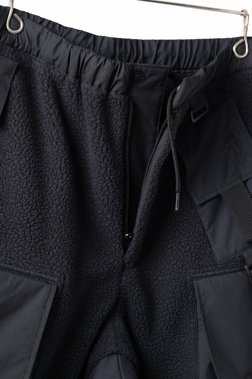 D-VEC x ALMOSTBLACK POLARTEC COAST GUARD TROUSERS / WINDSTOPPER BY GORE-TEX LABS 3L (BLACK)