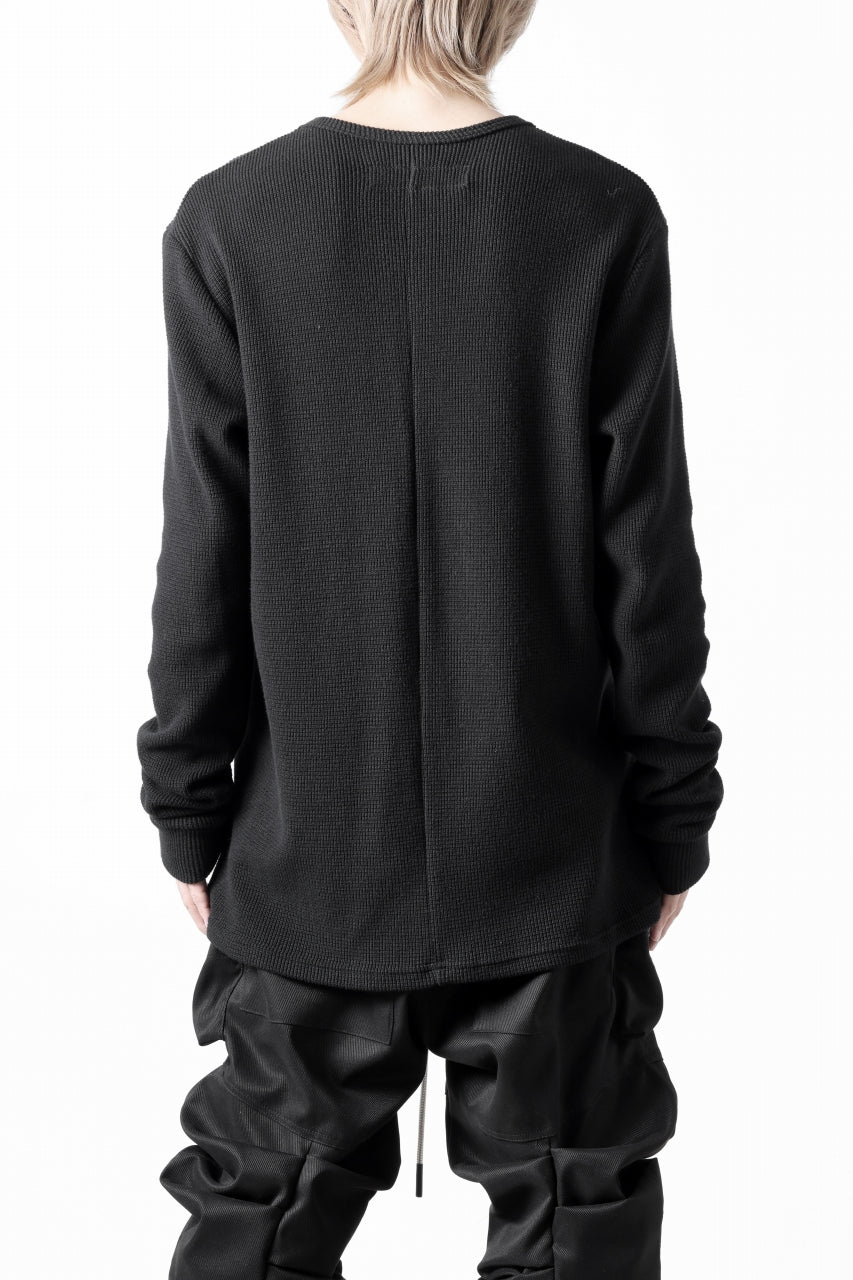 A.F ARTEFACT exclusive REGULAR FIT TOP / RIB KNIT JERSEY (BLACK)