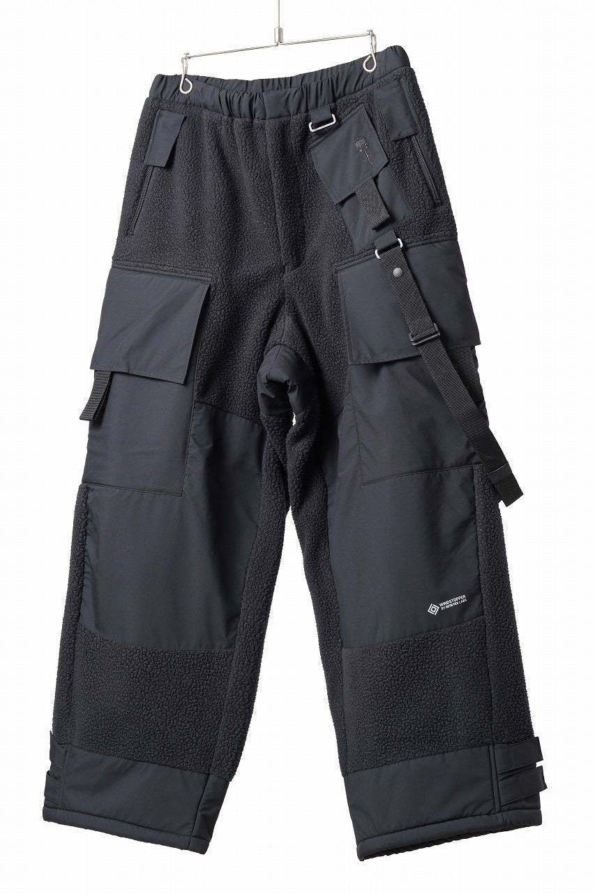 D-VEC x ALMOSTBLACK POLARTEC COAST GUARD TROUSERS / WINDSTOPPER BY GORE-TEX LABS 3L (BLACK)