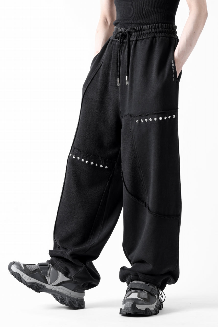 Feng Chen Wang PANELLED STRAIGHT SWEATPANTS (BLACK)