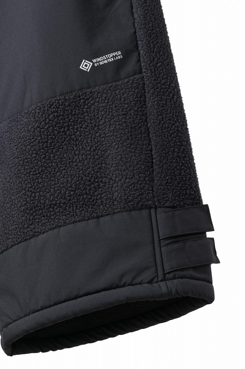 D-VEC x ALMOSTBLACK POLARTEC COAST GUARD TROUSERS / WINDSTOPPER BY GORE-TEX LABS 3L (BLACK)