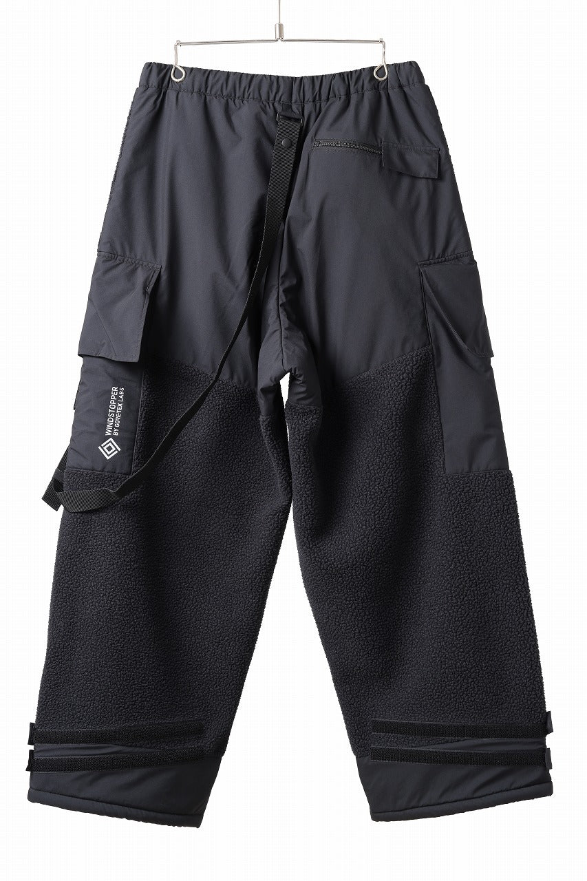 D-VEC x ALMOSTBLACK POLARTEC COAST GUARD TROUSERS / WINDSTOPPER BY GORE-TEX LABS 3L (BLACK)