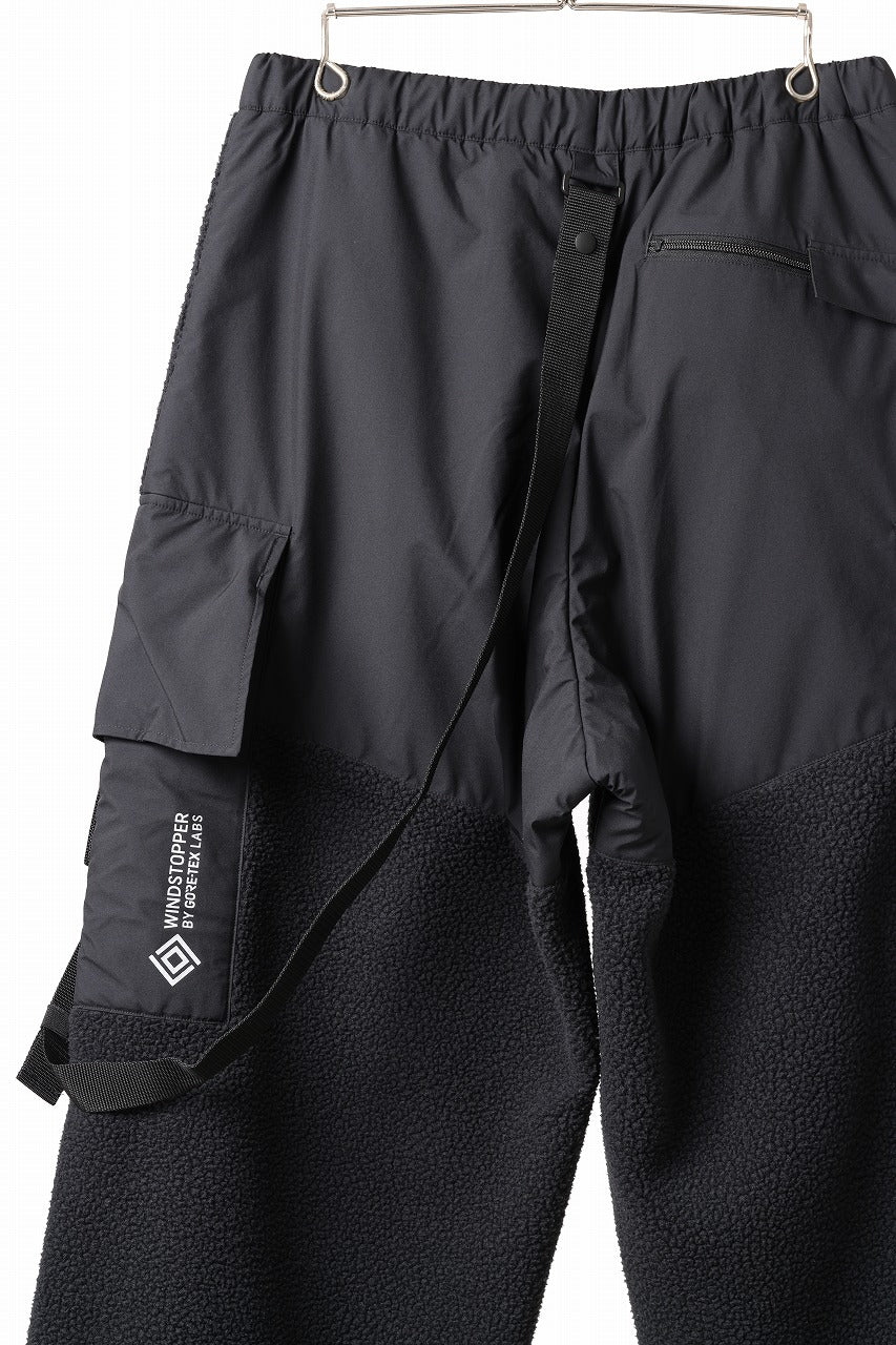 D-VEC x ALMOSTBLACK POLARTEC COAST GUARD TROUSERS / WINDSTOPPER BY GORE-TEX LABS 3L (BLACK)