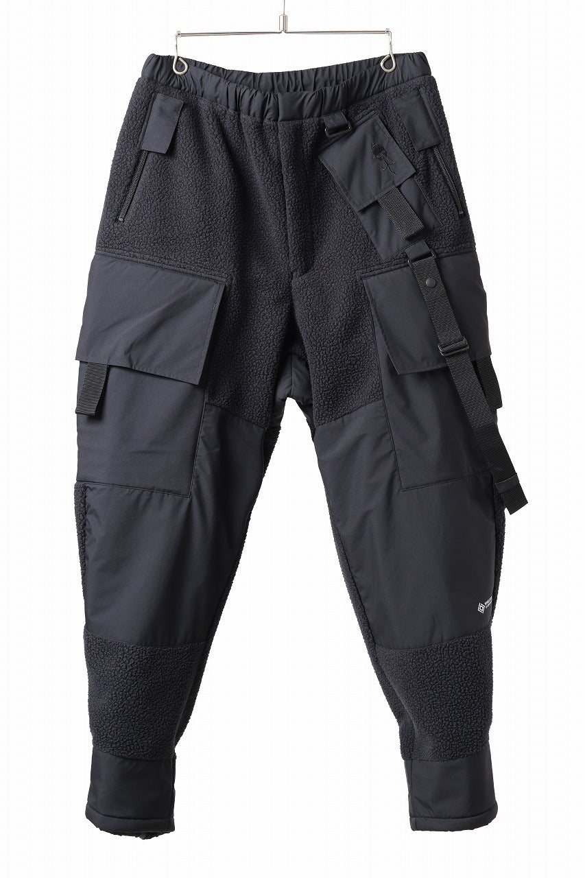 D-VEC x ALMOSTBLACK POLARTEC COAST GUARD TROUSERS / WINDSTOPPER BY GORE-TEX LABS 3L (BLACK)