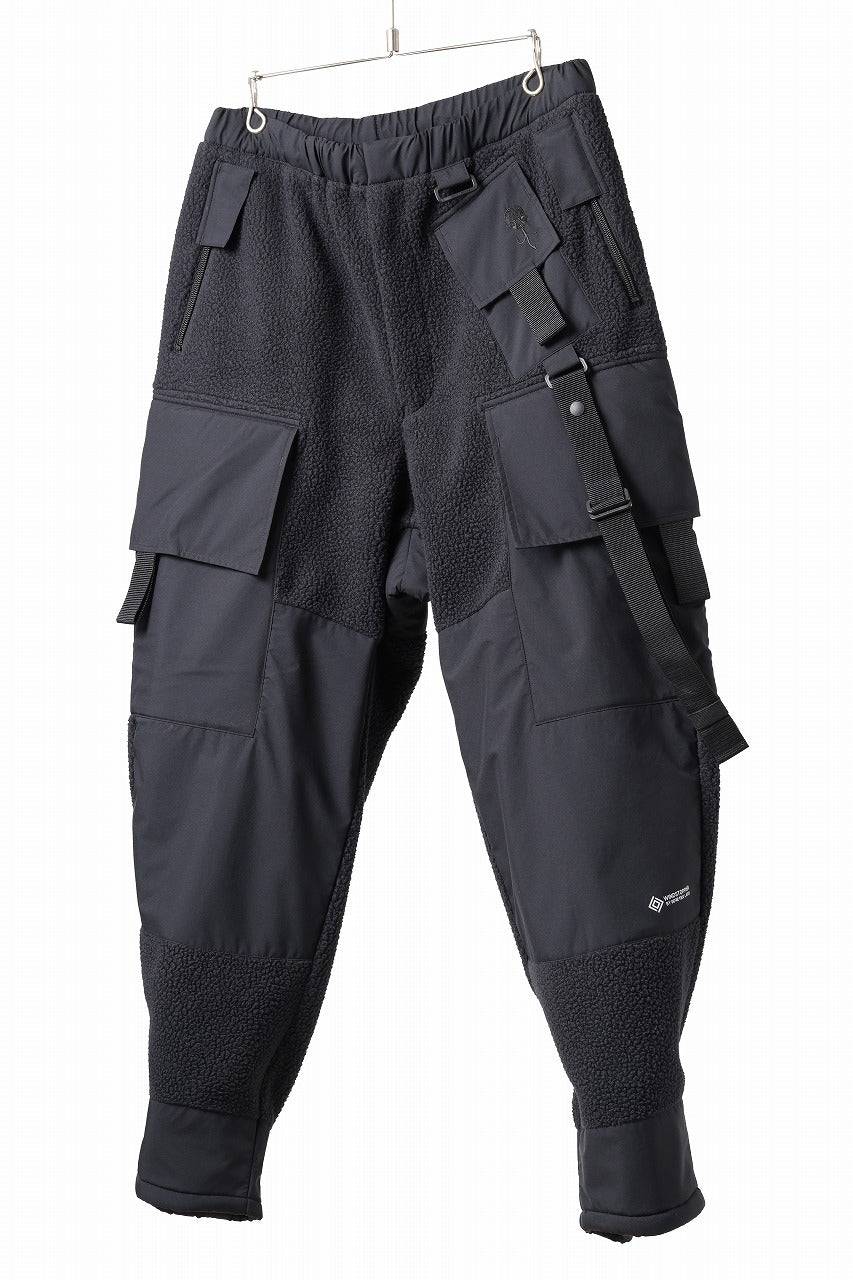 D-VEC x ALMOSTBLACK POLARTEC COAST GUARD TROUSERS / WINDSTOPPER BY GORE-TEX LABS 3L (BLACK)