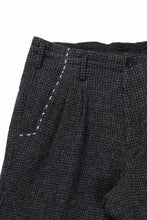 画像をギャラリービューアに読み込む, Y&#39;s for men TAB DETAIL PANTS with HAND STITCH / HOUNDSTOOTH WOOL (BLACK)