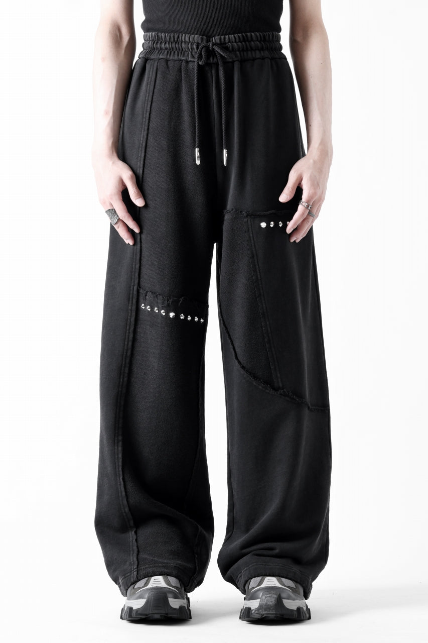 Feng Chen Wang PANELLED STRAIGHT SWEATPANTS (BLACK)